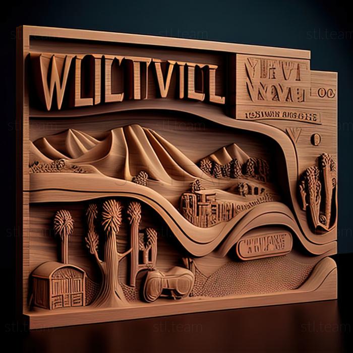 3D модель Викторвилл Калифорния (STL)